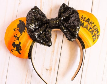 Lion King Inspired Mouse Ears | Minnie Mouse Ears | Hakuna Matata Mouse Ears | Simba Mouse Ears | Lion King Ears | Disney Inspired Mouse Ear