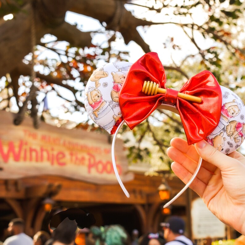 Winnie the Pooh Minnie Ears Minnie Mouse inspired Ears Winnie the Pooh Christmas Gifts Disney Inspired Mouse Ears image 4