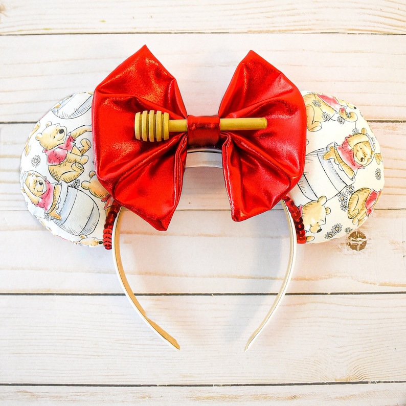 Winnie the Pooh Minnie Ears Minnie Mouse inspired Ears Winnie the Pooh Christmas Gifts Disney Inspired Mouse Ears image 6