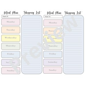 Meal Planner - Shopping List