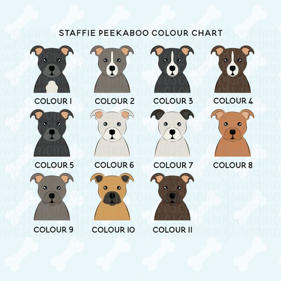 Staffy Colour Chart