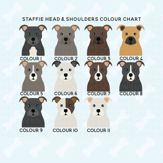 Staffy Colours Chart