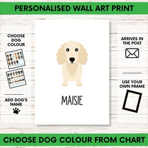 Dachshund Print | Custom Dog Picture | Personalised Sausage Dog Gift | Dog Illustration | Wiener Doxie Wallart | Dog Portrait | Dog Poster