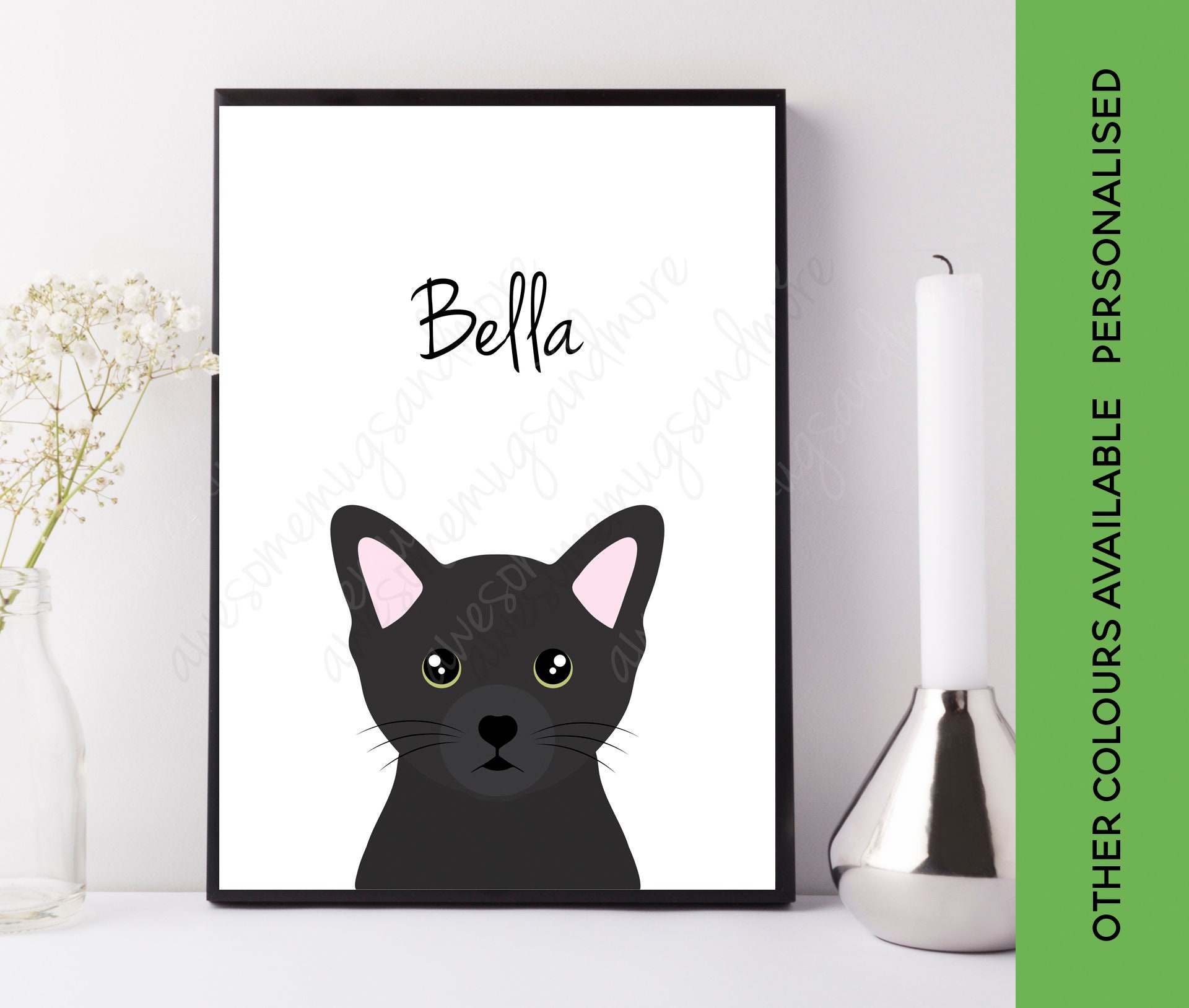 personalised cat print