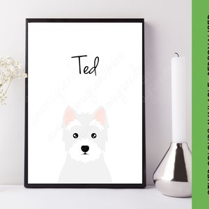 Personalised West Highland Terrier Print | Personalised Westie Gift | Custom Dog Print | Westie Art | Westie Picture | Westie Poster