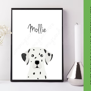 Personalised Dalmatian Print | Personalised Dalmatian Gift | Custom Dog Print | Dalmatian Art | Dalmatian Picture | Dalmatian Poster