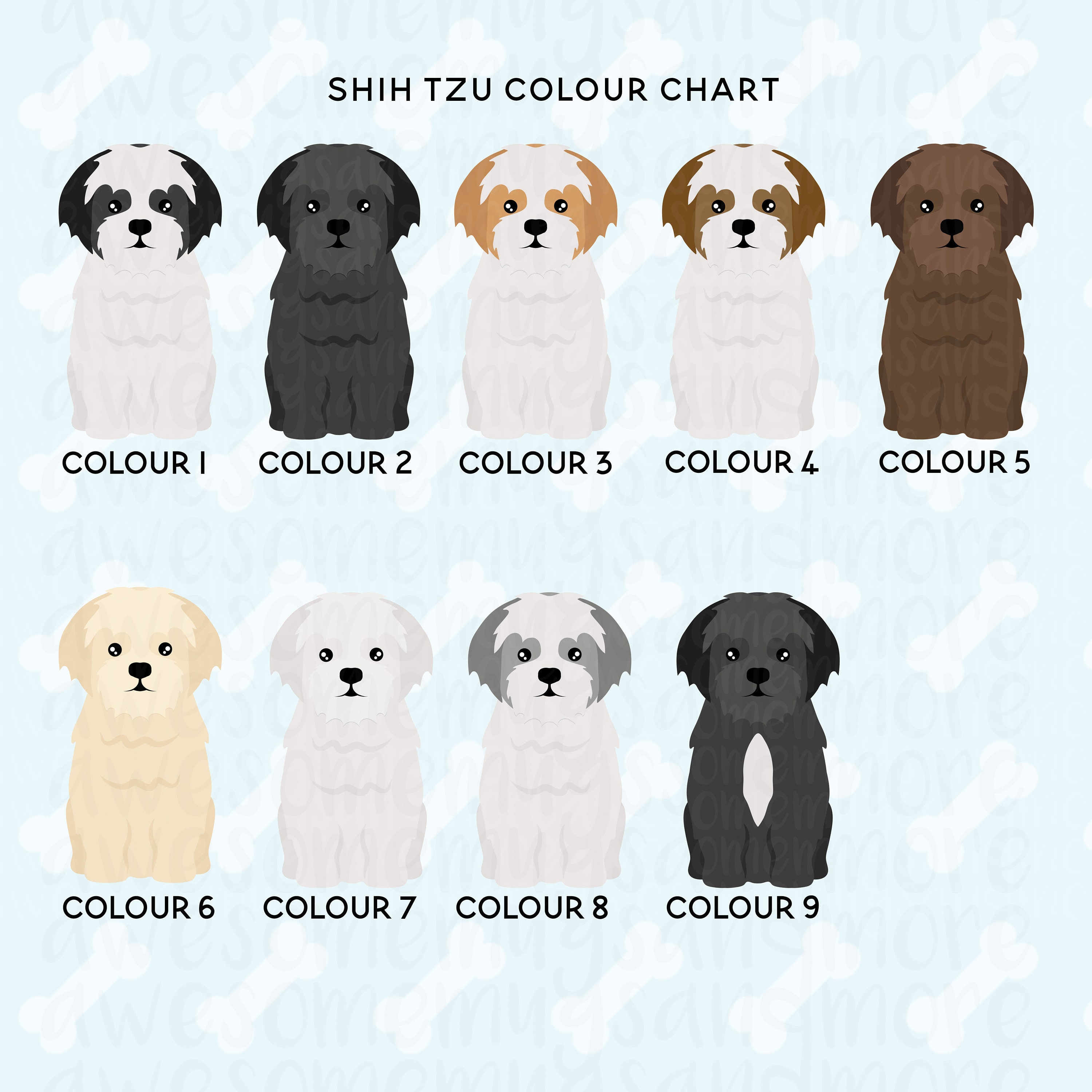 Shih Tzu Color Chart