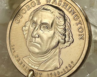 Schlüsselanhänger mit George-Washington-Dollarmünze, 2007, Freiheitsstatue, Erinnerungsstück zum 250. Jahrestag der USA