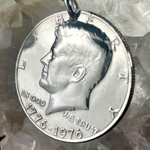 1976 Bicentennial Kennedy halve dollar sleutelhanger, 50e verjaardagscadeau, Independence Hall 1776-1976 VS-munt