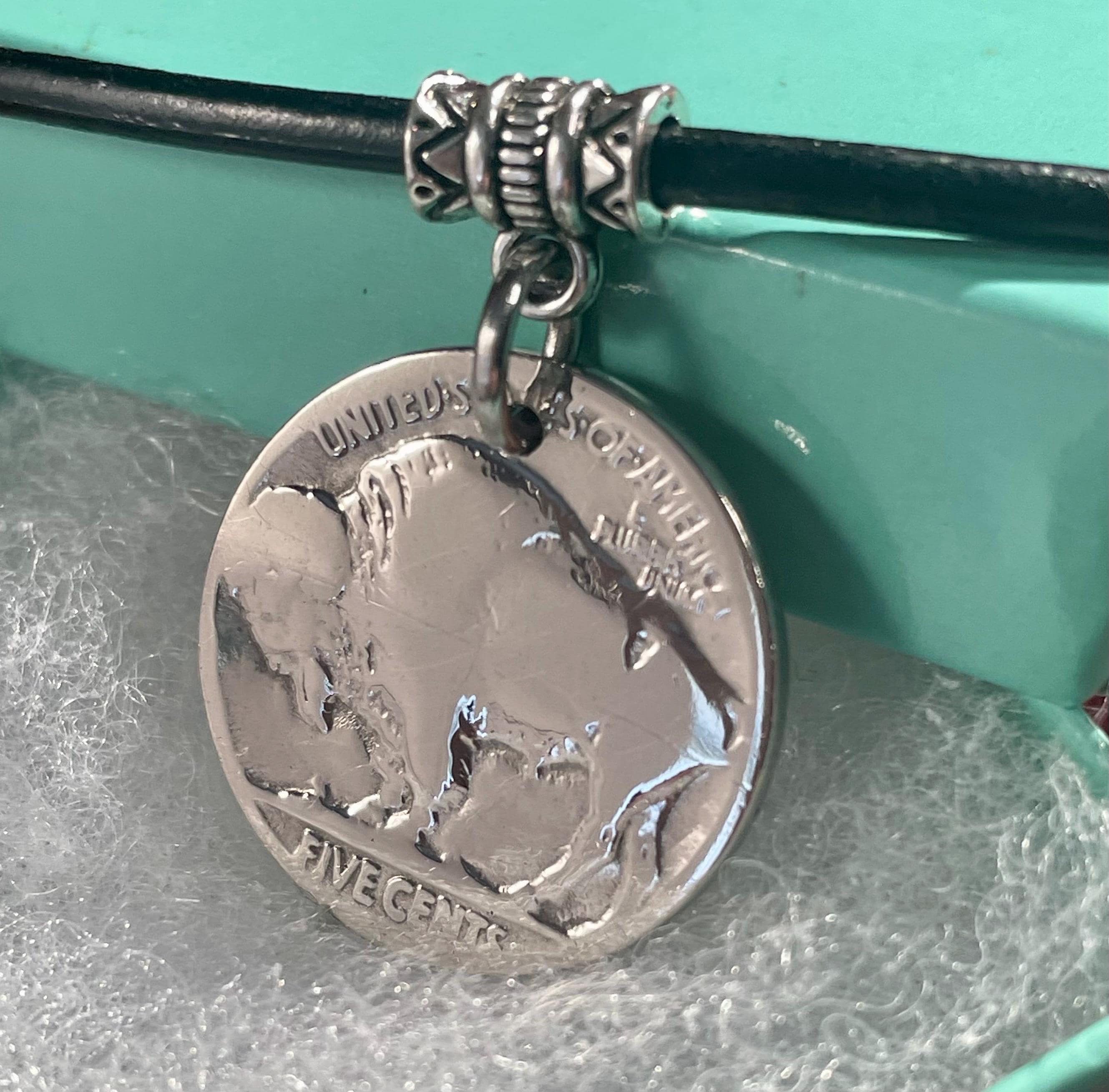 Boutons De Manchette Pièce De Monnaie Bison/Indien - Nickel, Loud Cufflinks (neufs)