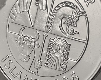 Iceland Protector Spirit Keyrings, 1987-2008 Icelandic 10 Kronur Coins, Norse Mythology, Mythic Landvaettir Heritage