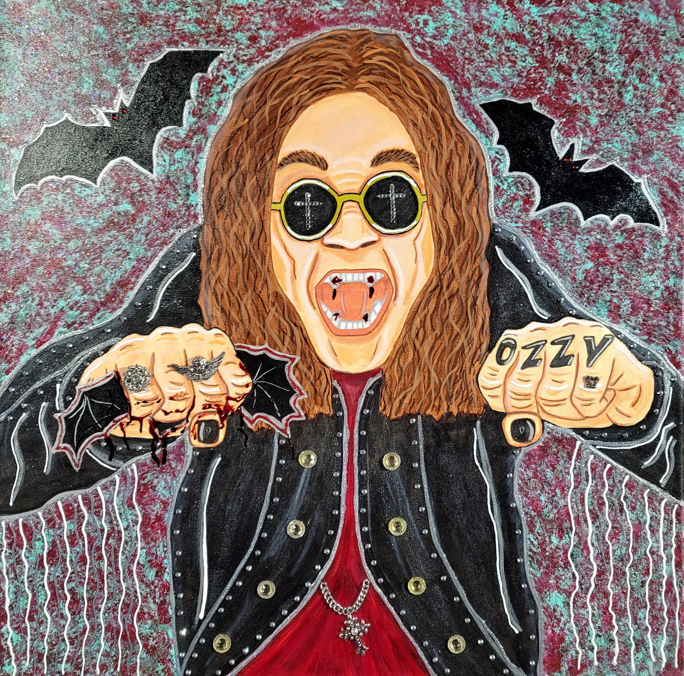 Ozzy Osbourne -The Prince of Darkness Original Acrylic Painting on Canvas