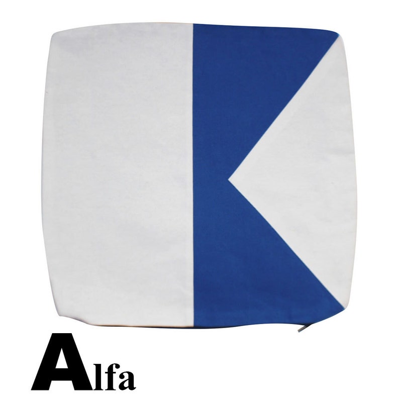 Nautical Flag Pillow Cover Spell Words Names Initials Etsy
