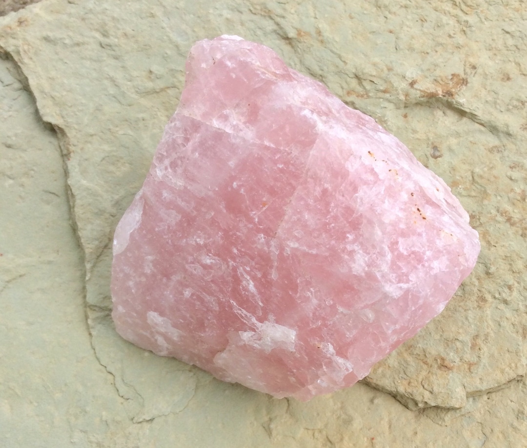 Mineral de cuarzo rosa, crudo rosa natural, piedra brasileña de calidad ...