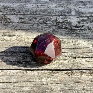 Red Garnet Crystal 1 Flat Red Garnet Stone, LARGE Red Wine Tumbled Garnet  Natural Dark Garnet Polished Gemstone Crystal 