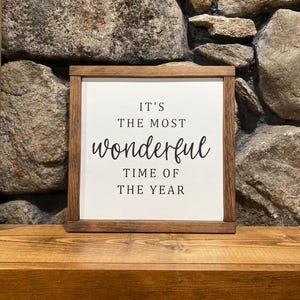 It’s the Most Wonderful Time of the Year / Christmas Decor / Wooden signs