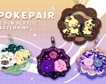 PokePair 2.5 in Acrylic Keychains