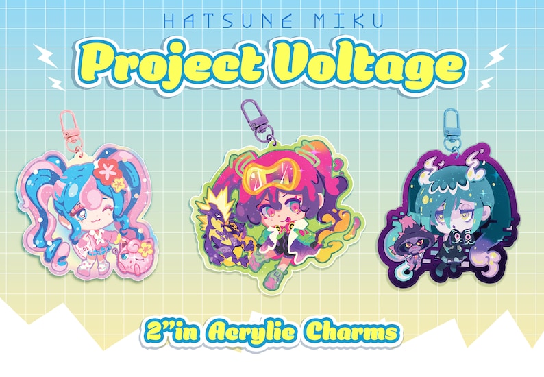 Hatsune Miku Project Voltage Acrylic Glitter Charms image 1