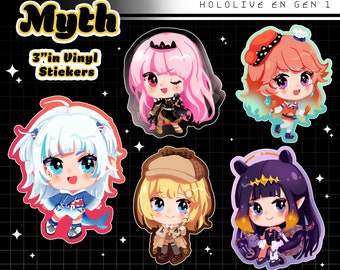 Hololive EN Myth Vinyl Stickers