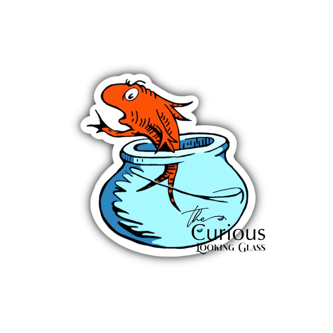 Dr. Seuss Cat in the Hat Goldfish in Fish Bowl Glossy Paper Etsy