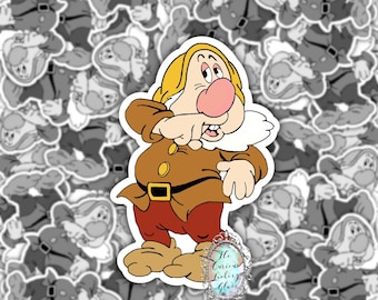 Snow White and the Seven Dwarfs Sneezy Sticker/ Decal 3” x 2.2”