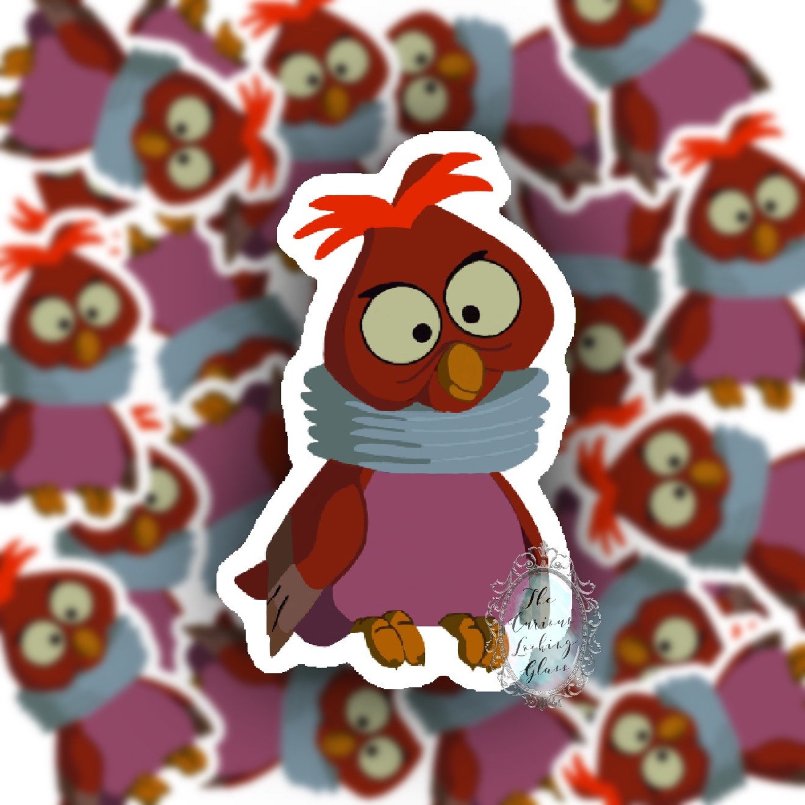 Alice. In Wonderland Accordion Owl sticker / decal. Etsy