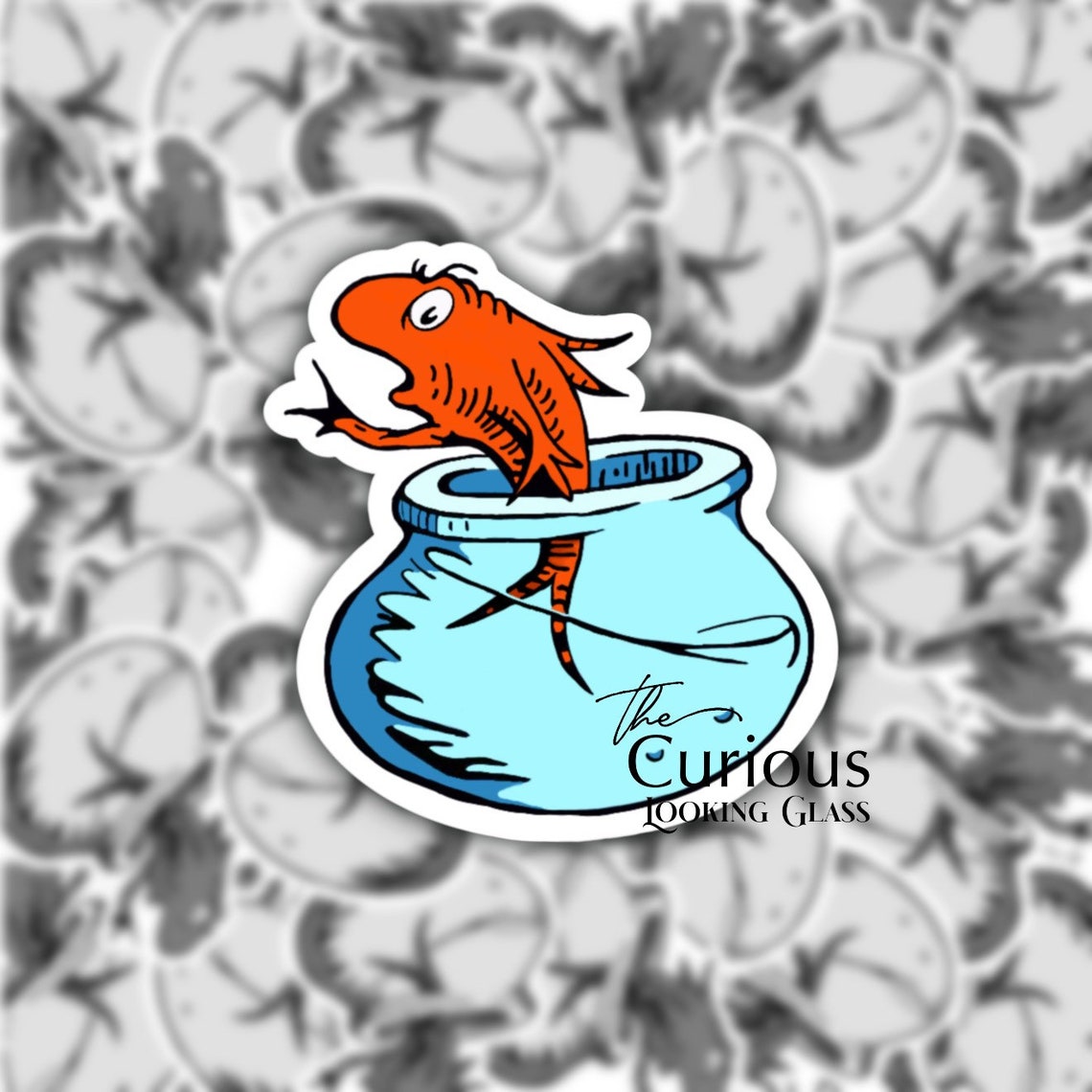 Dr. Seuss Cat in the Hat Goldfish in Fish Bowl Glossy Paper Etsy