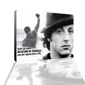 Rocky Balboa motiv word /Workout/ Motivation/ Fitness/ Gym/ Canvas Art/ Poster/ Canvas Print/ Wall Decor/Hand Made