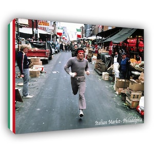 Rocky Balboa training in Philadelphia Italian market/ Canvas Art/ Poster/ Canvas Print/ Wall Decor/Hand Made
