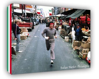 Rocky Balboa training in Philadelphia Italian market/ Canvas Art/ Poster/ Canvas Print/ Wall Decor/Hand Made