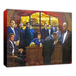 Gagsters movie/ Mafia/ Goodfellas/ God father/ Canvas Art/ Poster/  Glass framed/ Wall Decor/Hand Made