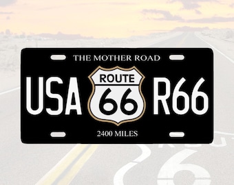 Route 66 Desert Road Vanity Plate | License Plate Decor - Etsy New