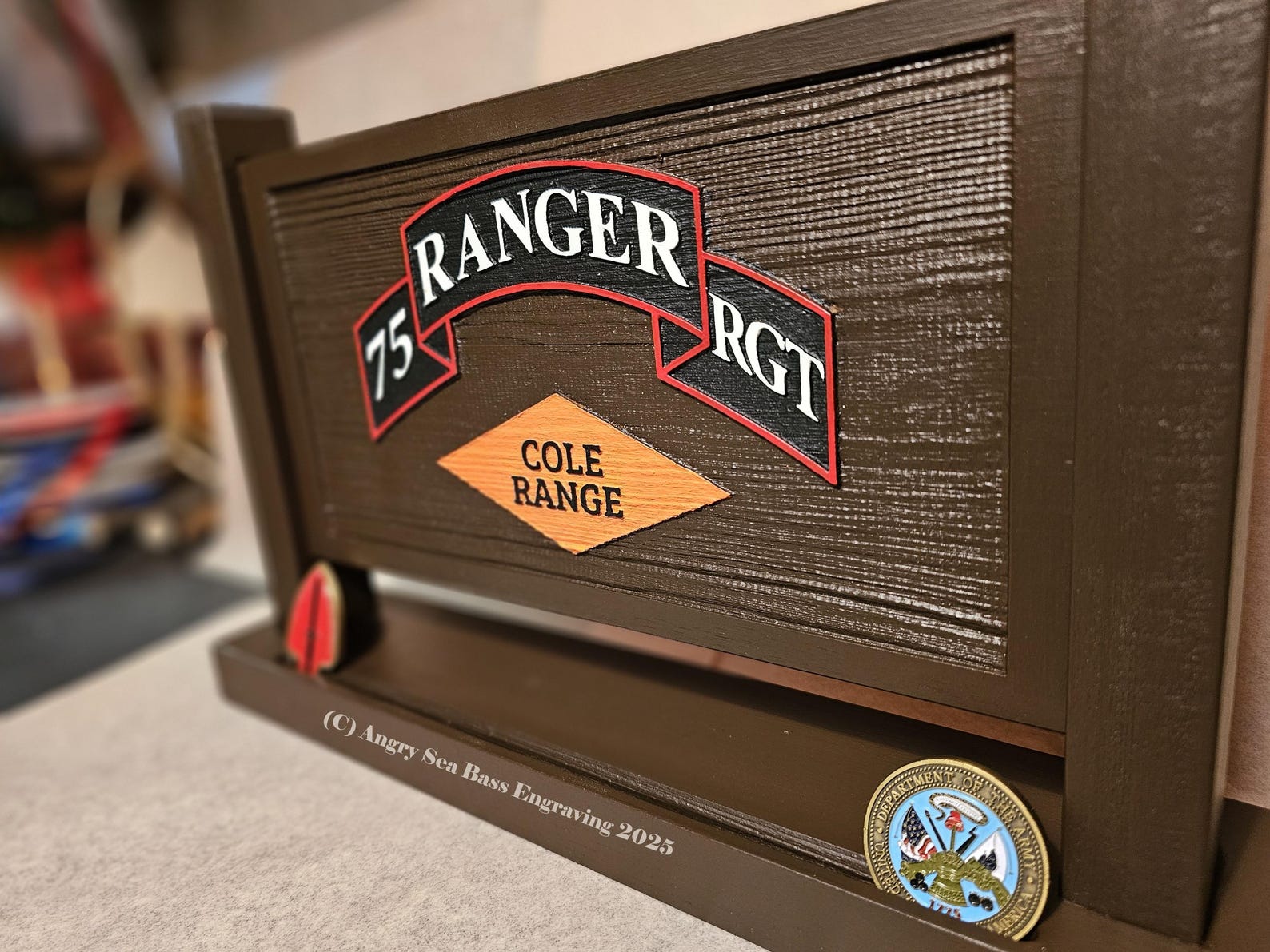 US Army 75th Ranger Cole Range Desktop Sign With Coin Slot - Etsy
