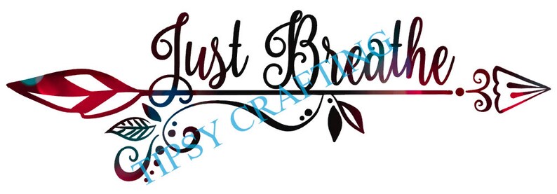 Download Just Breathe SVG EPS PNG Cricut Silhouette Print Cut | Etsy