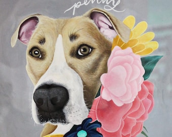 Retrato personalizado de la mascota pintada a mano