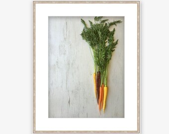 RAINBOW CARROTS Framed Print by The Harvest Mercantile | Homegrown Organic • Gifts for Foodies • Kitchen Wall Decor • Food Art