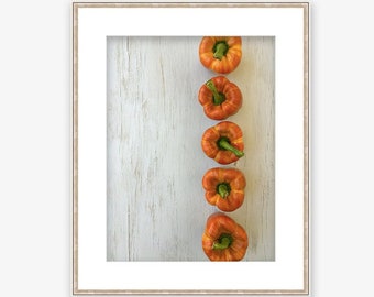 HOLLAND PEPPERS Framed Print by The Harvest Mercantile | Homegrown Organic • Gifts for Foodies • Kitchen Wall Decor • Food Art