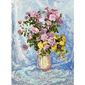 Original oil painting on canvas Flower still life by Ukraine artist Y.Piven-Fomina Wall art painting, Still life painting, Floral still life