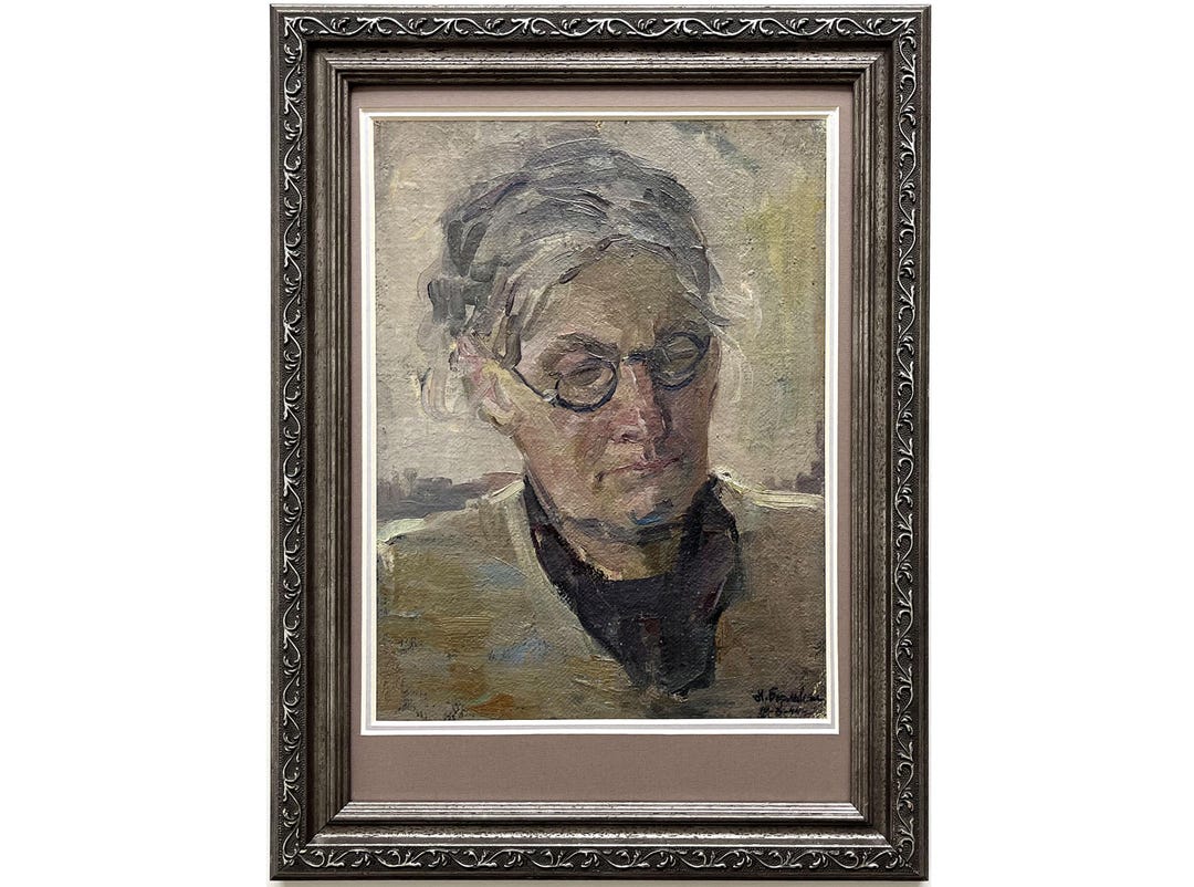 Antique Framed Original Oil Painting Portrait of a Woman by Ukraine ...
