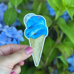 Watercolor Melted Moon Vinyl Sticker