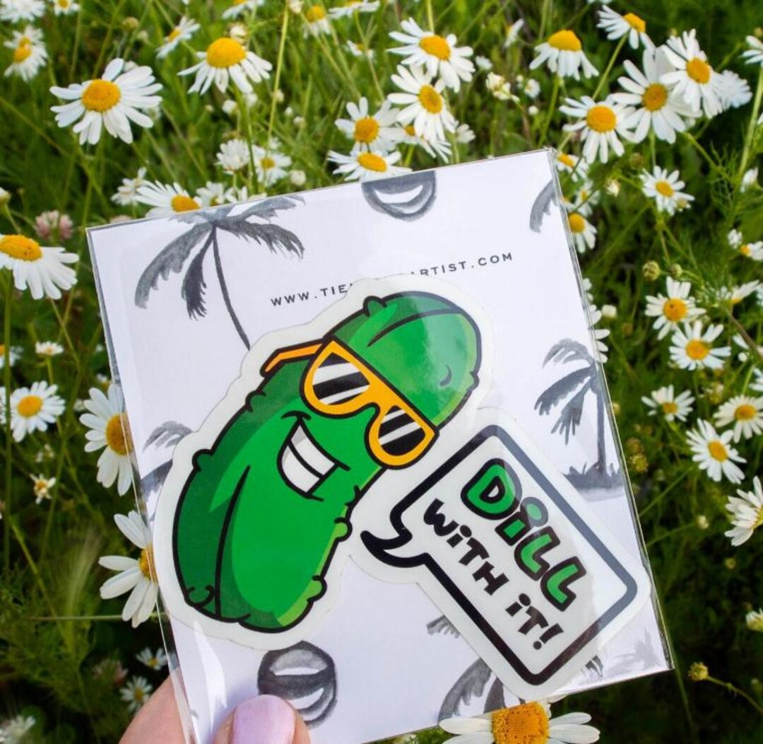 Dil Stickers Dill With It Laminated Vinyl Sticker . Laptop Stickers . Helmet ...