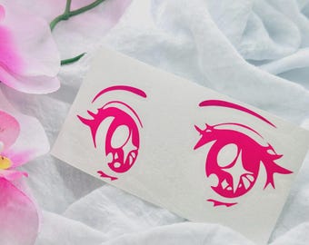 Anime Eyes Vinyl Decal – Kawaii Car Sticker