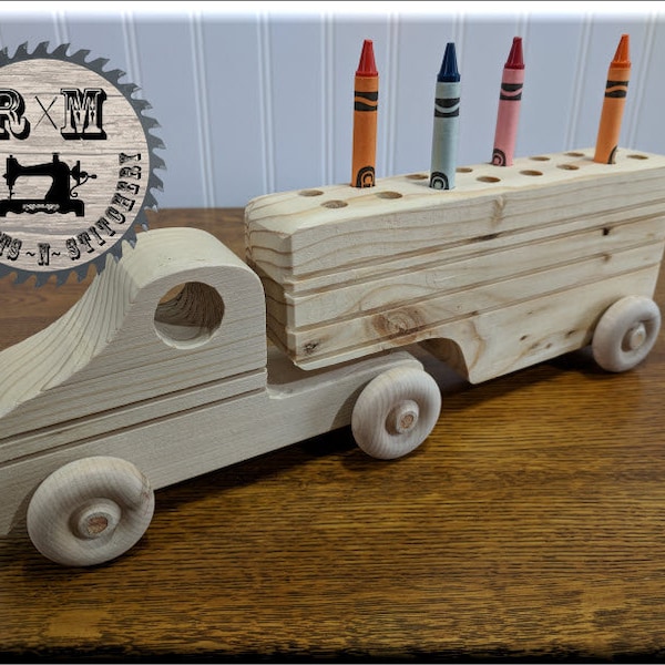 Wood Crayon Holder Etsy