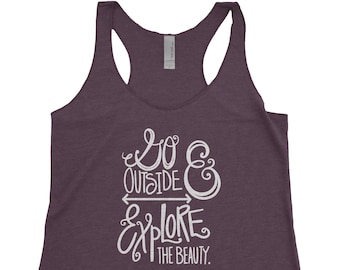 Go Outside Explore the Beauty Adventure Women's Tank