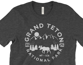 T-shirt d'aventure dans le parc national de Grand Teton