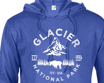 Moletom com capuz unissex Glacier National Park Adventure