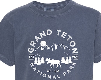 Chemise T-shirt Grand Teton National Park Kids Comfort Colors