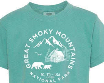 Great Smoky Mountains National Park Kids Comfort Colors T shirt