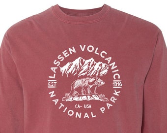 Lassen Volcanic National Park Comfort Colors Long Sleeve T Shirt