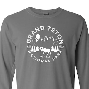 Grand Teton National Park Comfort Colors Langarm-T-Shirt